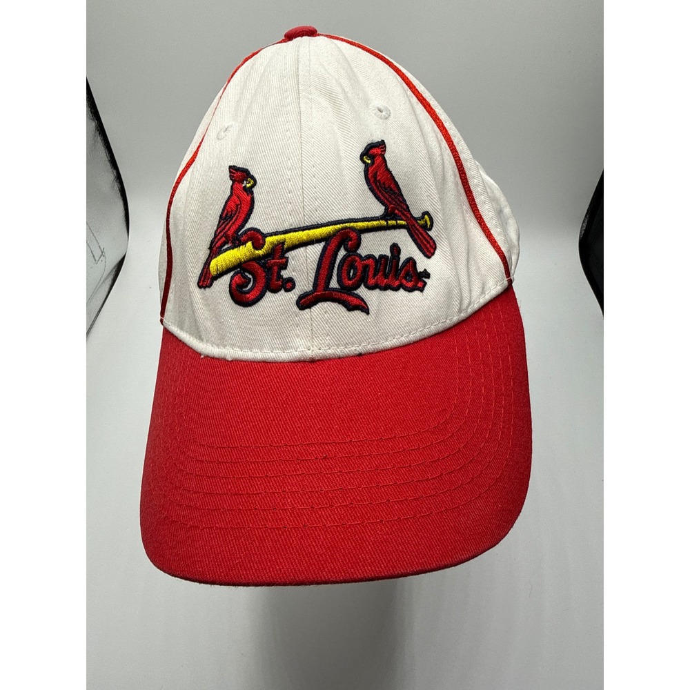 Melonwear St Louis Cardinals Hat White Red MLB Baseball Cap US Cellular Strap